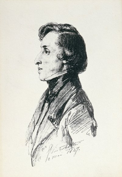 Portrait of Frederic Chopin (1810-49) 1847 by Franz Xaver Winterhalter
